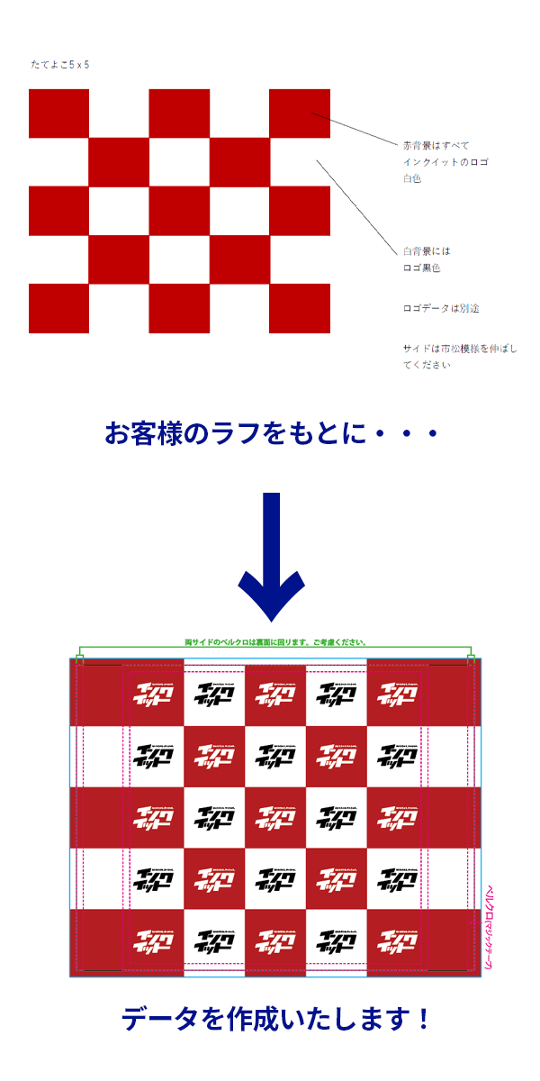 バックパネルのデザイン例